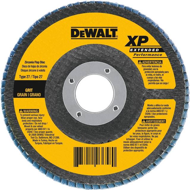 DEWALT DW8330 7-Inch by 5/8-Inch-11 80 Grit Zirconia Angle Grinder Flap Disc