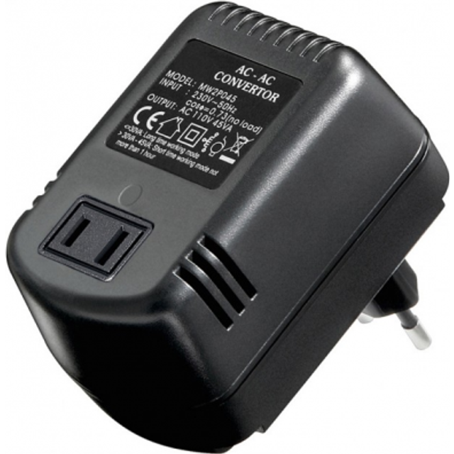 Goobay SPW MW 2P 045 Spänningsomvandlare Bis 45 W, Svart
