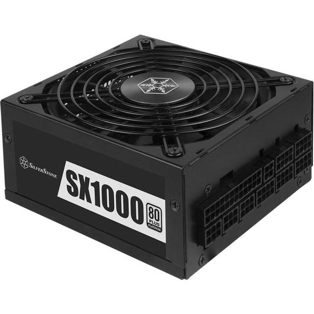 Silverstone SX1000 platinum, 1 000 W SFX-L, helt modulär 80 Plus-platina-strömförsörjning, SST-SX1000-LPT V1.1