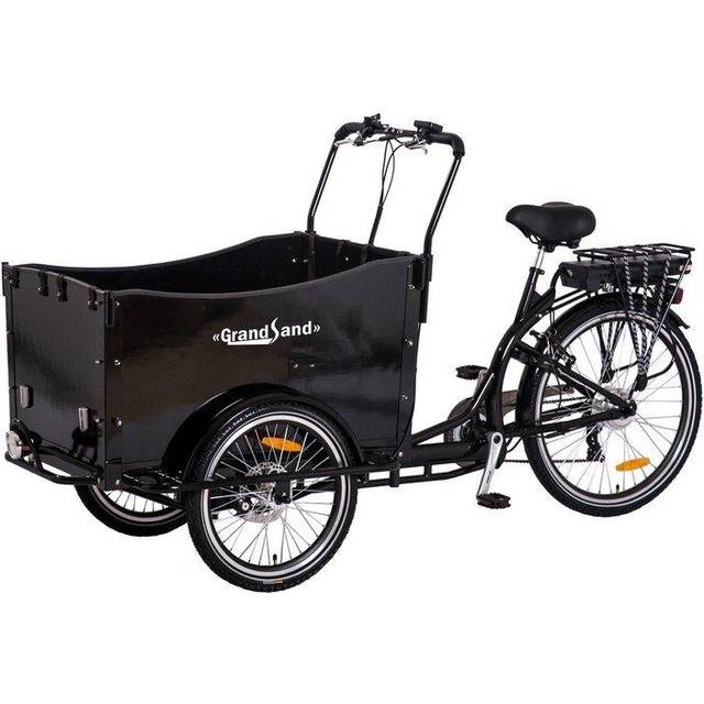 Eldriven Lådcykel med svart låda