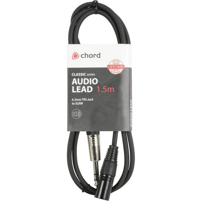 chord Classic Audio Leads 6.3mm TRS Jack Plug - XLR Male