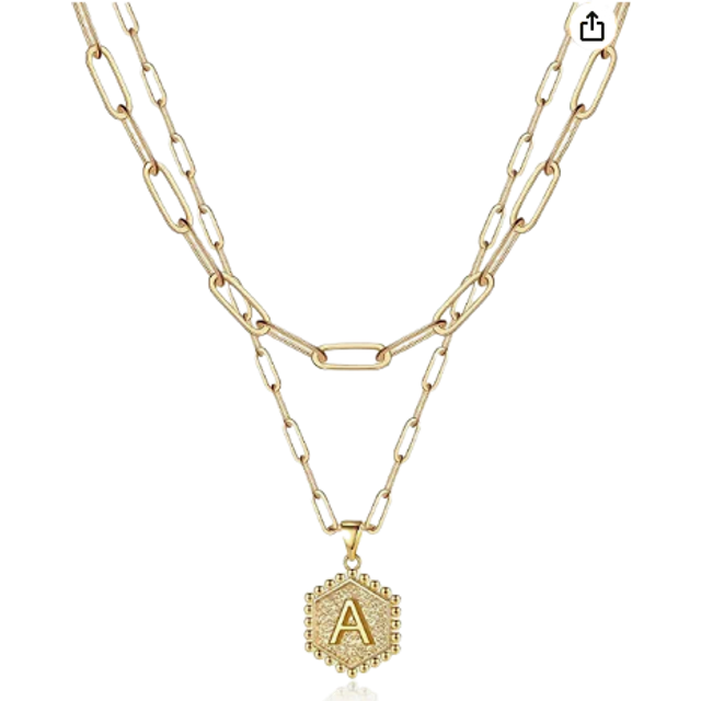 M MOOHAM Gold Necklace for Women Gifts - Initial Necklaces for Women Gold Necklace Initial A Necklace Christmas Gifts for Women Teen Girls Gold Jewelr