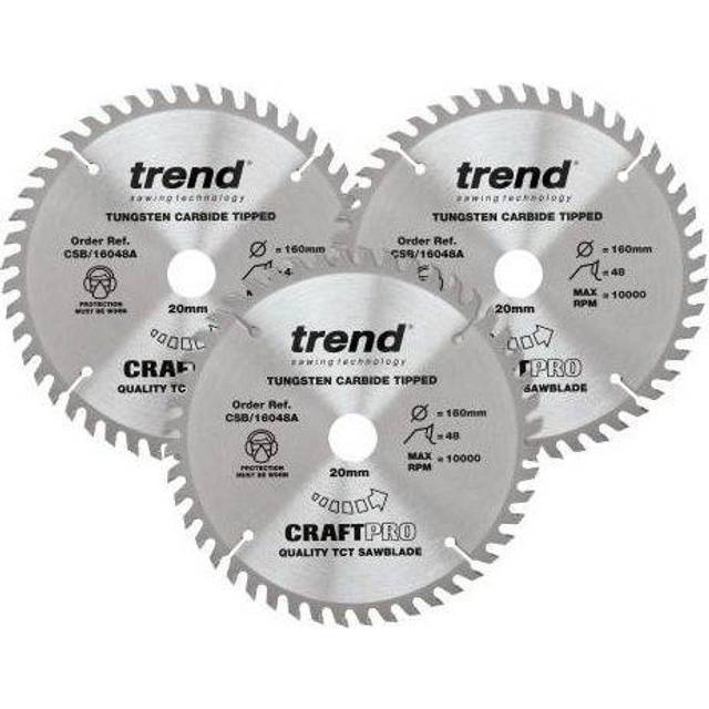 160mm x 48T x 20mm Triple pk Plunge Saw Blade - Trend