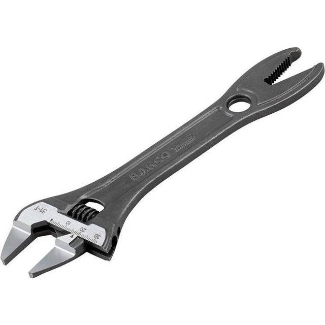 Bahco 200mm Thin Jaw Adjustable Spanner with Serrated Pipe Jaws BAH31T