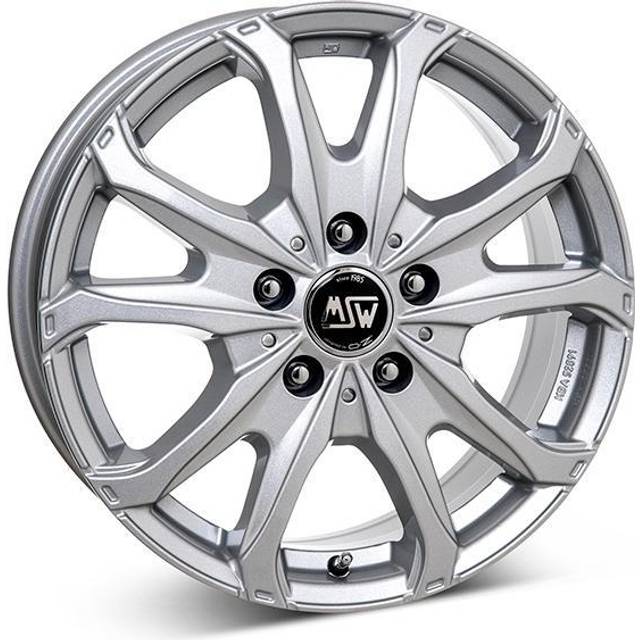 MSW 48 Van Alloy Wheels In Full Silver Set Of 4 - 16x7 Inch ET51 5x120 PCD, Silver