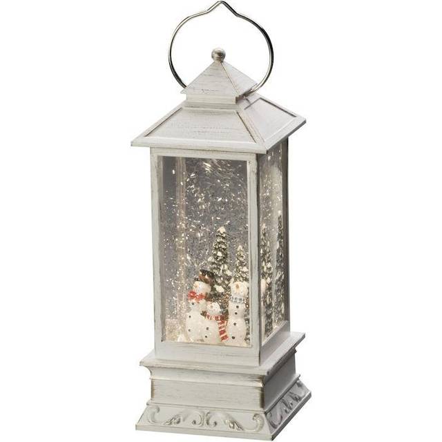Snowmen Figurine Lantern - White (27.5cm H X 10.5cm W X 13.3cm D)