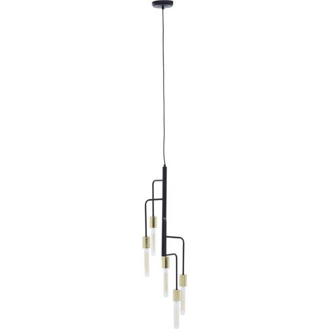 Interiors by Premier Lagona 5 Bulb Pendant Light - Black - One Size