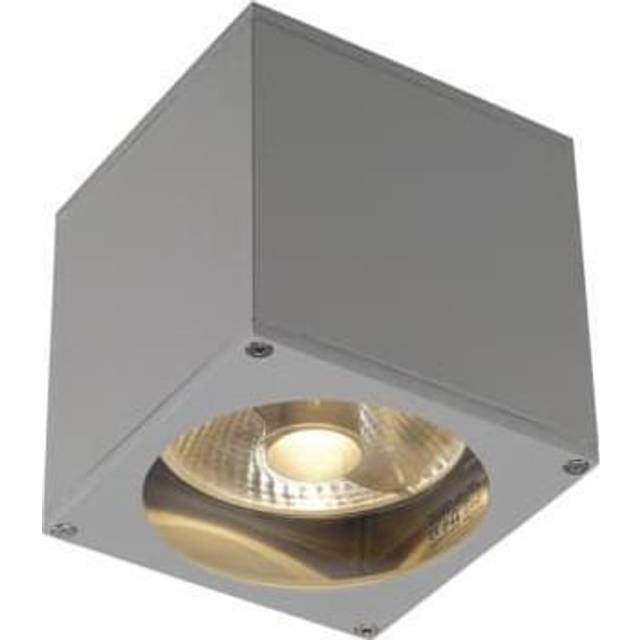 SLV Big Theo Wall Outdoor Wall Light QPAR111 IP44 Square Silver-Grey
