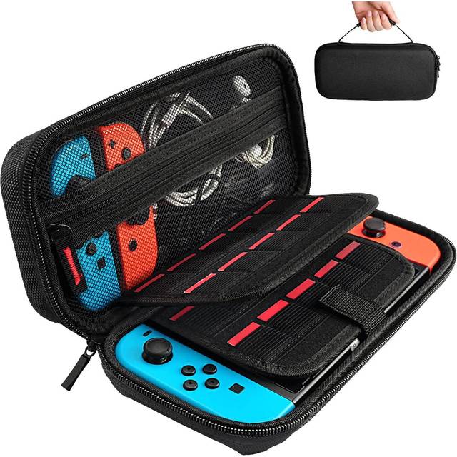 Daydayup Bärväska kompatibelt med Nintendo Switch – skyddande hård bärbar resa bärväska skal fodral för Nintendo Switch konsol och tillbehör