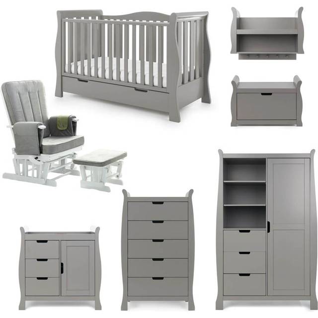 Obaby Stamford Luxe 7 Piece Room Set-Taupe Grey