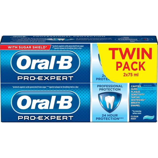 Pack of 2 Oral B Pro-Expert Professional Protection 75ml Toothpaste - Oral-B - 8 x 15 x 3cm