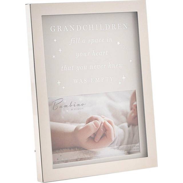 Bambino Grandchildren Pink Metal Plated Photo Frame (4"x6")