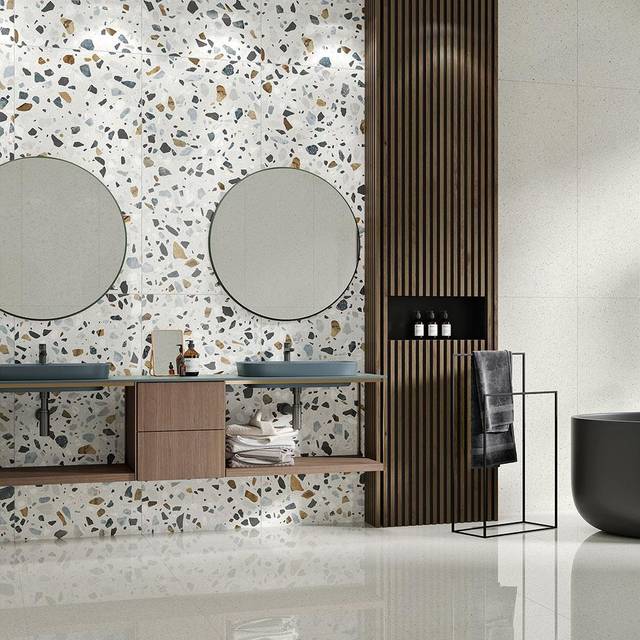Klinker Guss-Terrazzo XL Ljusgrå Matt 60x60 cm