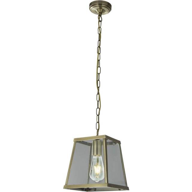Searchlight 4614AB Voyager 1 Light Lantern Tapered Antique Brass With