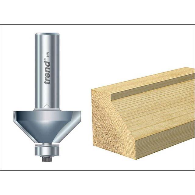 Trend 46/37 1/4" TC Bearing Guided Chamfer Cutter 45 Degree