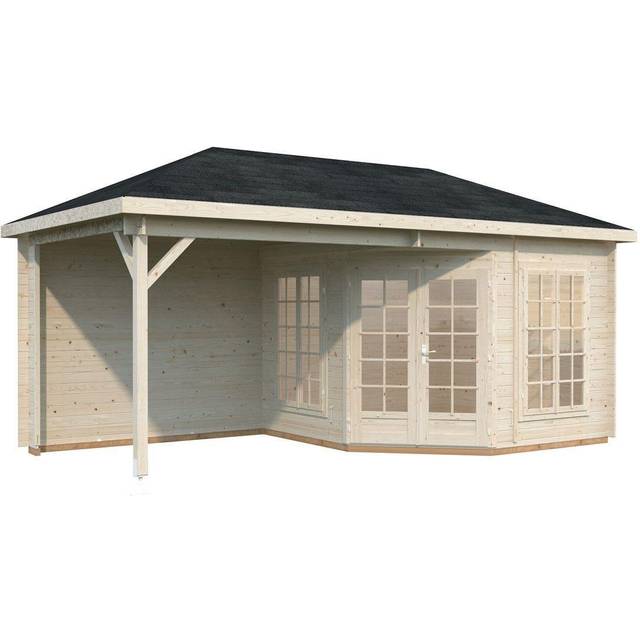 Palmako Melanie 5.7m x 3m Corner Log Cabin Summerhouse (28mm)