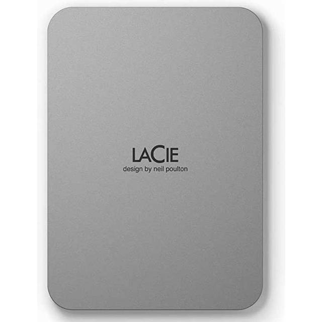 LaCie Mobile Drive 2TB v2 USB-C Moon Silver w/Rescue
