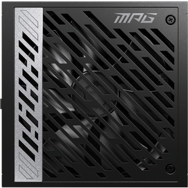 MSI MPG A1000G PCIE5 nätdel EU-kontakt, 1 000 W, 80 Plus guldcertifierad, helt modulär ATX 3.0, stöder PCIe 5.0 GPU, japanska 105 °C kondensatorer, 0% RPM-läge, platt kabel