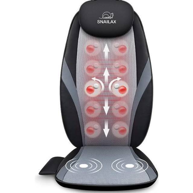 Snailax Shiatsu Massage Cushion with Heat Massage Chair Pad Kneading Back Massager for Home Office Seat use