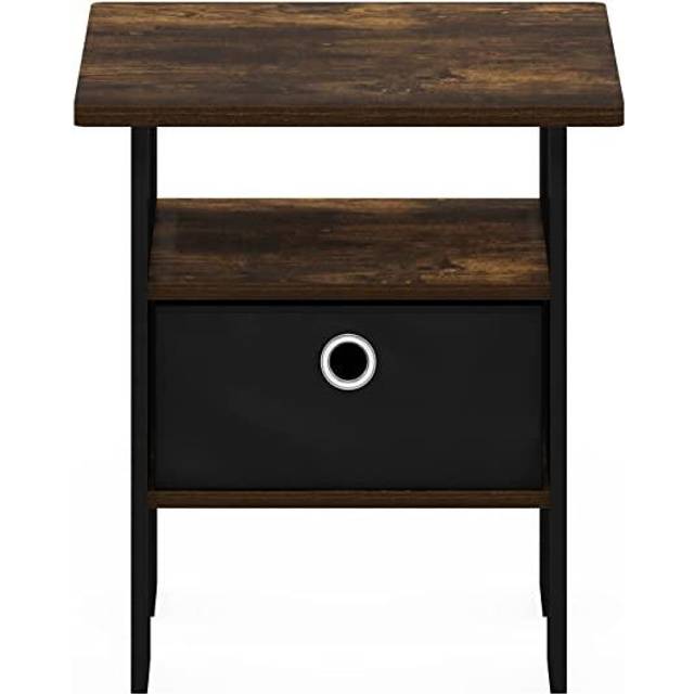 Furinno End Tables, Wood, Dark Brown/Black, one size