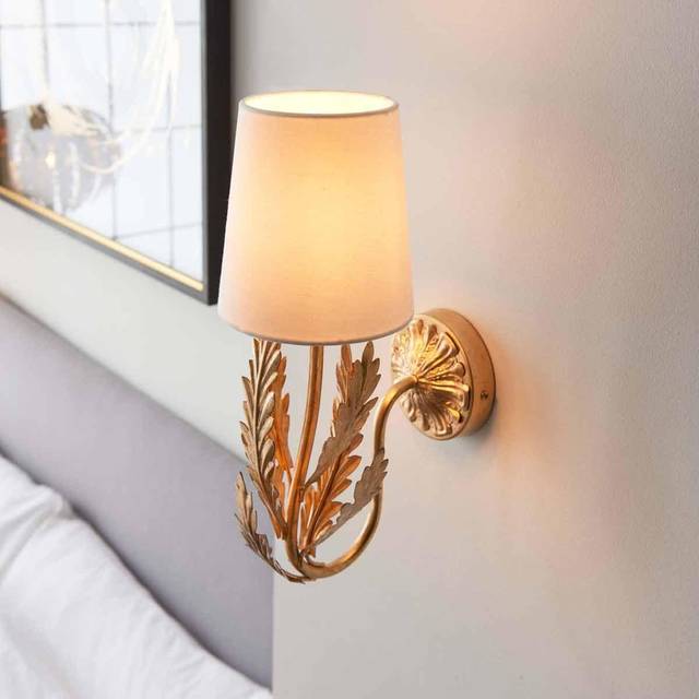 Endon 95040 Delphine 1 Light Wall Light Gold Ivory