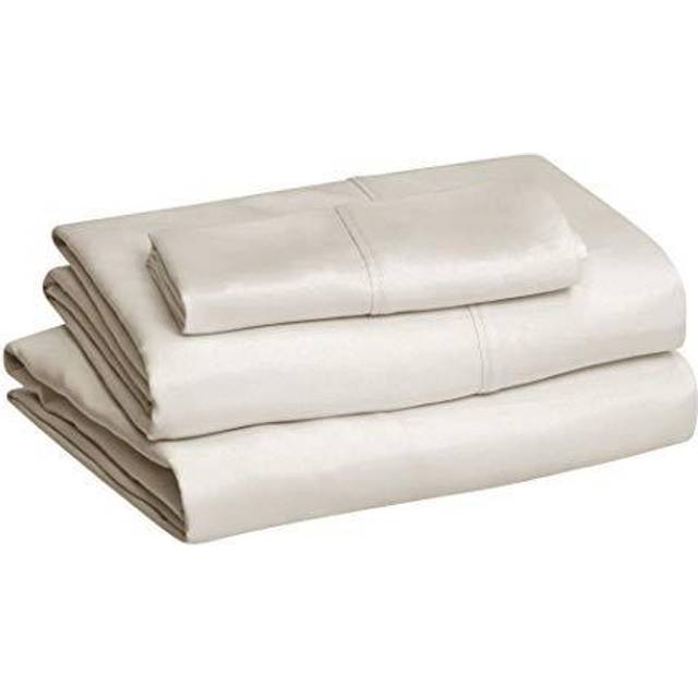 Amazon Basics Lätt supermjukt lättskött mikrofiberlakanset med 35 cm djupa fickor – tvilling, holländsk blå