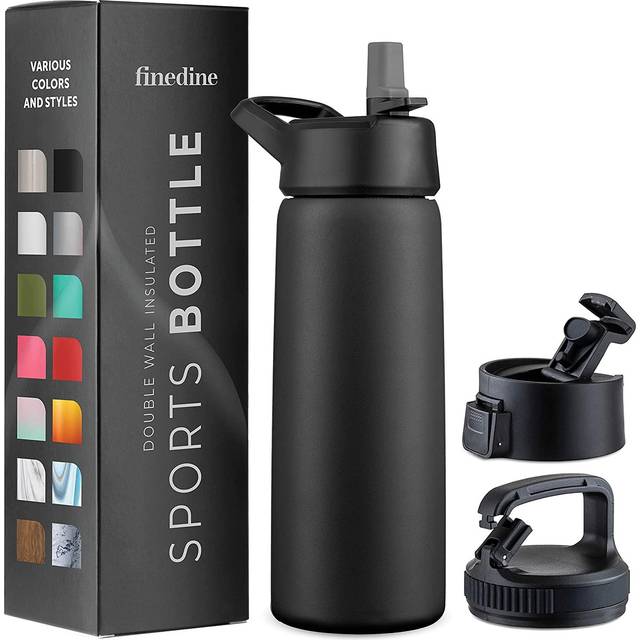 Triple Insulated Stainless Steel Water Bottle with Straw Lid Flip Top Lid Wide Mouth Cap 750 ML Insulated Water Bottles Keeps Hot and Cold Great for