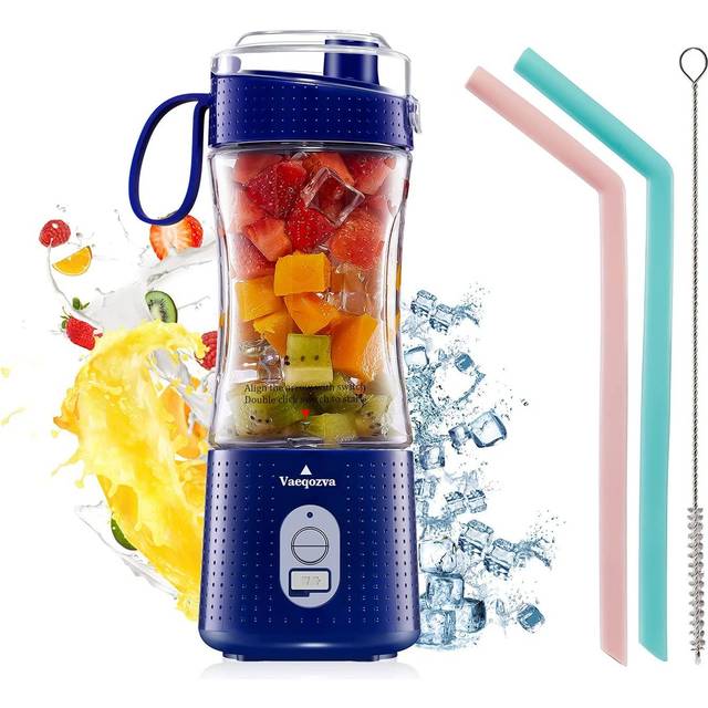 380ml Personal Blender,Portable Juicer Portable Blender Smoothie Maker Mini Juicer Blender Small Blender USB Rechargeable with 6 Blades for Travel