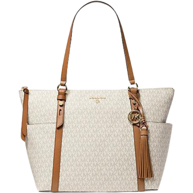 MK Sullivan Large Logo Top-Zip Tote Bag - Natural - Michael Kors - ONE SIZE