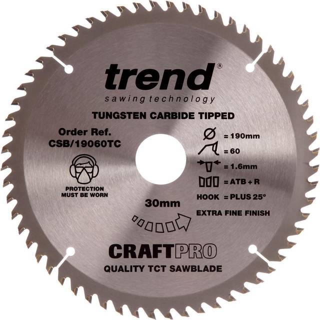 Trend Craft Saw Blade 190mm x 60T x 30mm