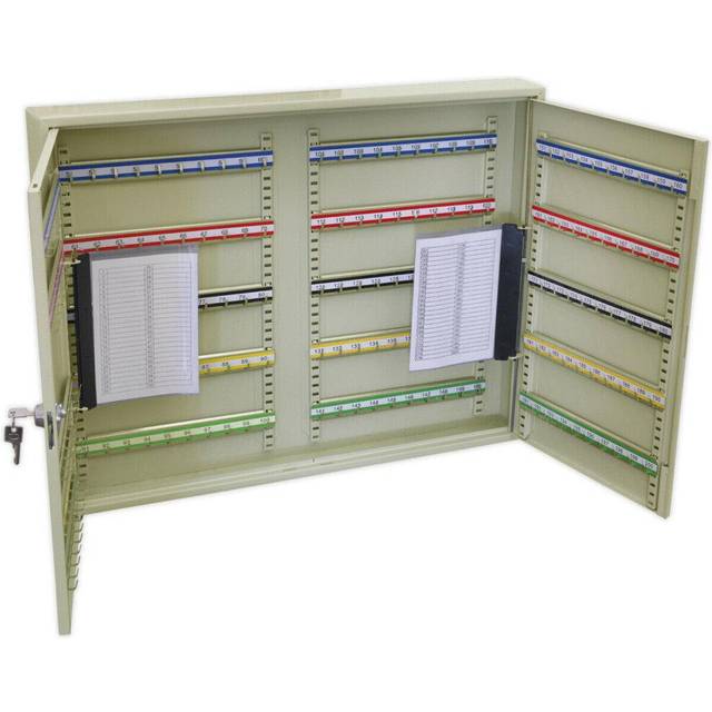 Wall Mounted Locking Key Cabinet Safe - 200 Key Capacity - 725 x 550 x 80mm