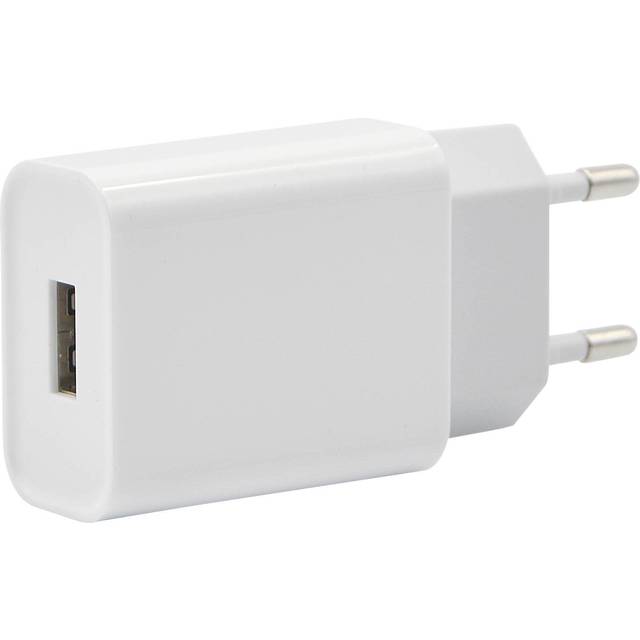 SiGN Väggladdare för iPhone, iPad, Android 1xUSB-A, 2.4A - Vit