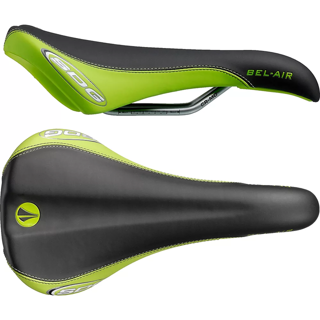 SDG Bel Air Cro-Mo Rail Saddle Black / Green