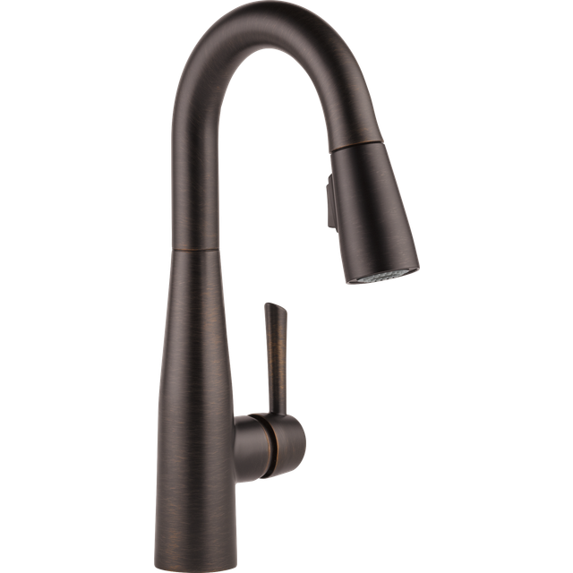 Delta Faucet Essa Bar Faucet Oil Rubbed Bronze  Bar Sink Faucet Single Hole  Wet Bar Faucets with Pull Down Sprayer  Prep Sink F