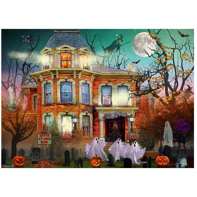 Vermont Christmas Company Haunted Halloween Jigsaw Puzzle 1000 Piece