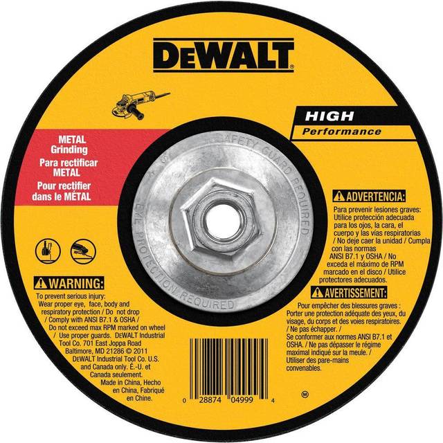 DEWALT DW4550 9-Inch by 1/4-Inch by 5/8-Inch-11 High Performance Fast Metal Grinding Wheel