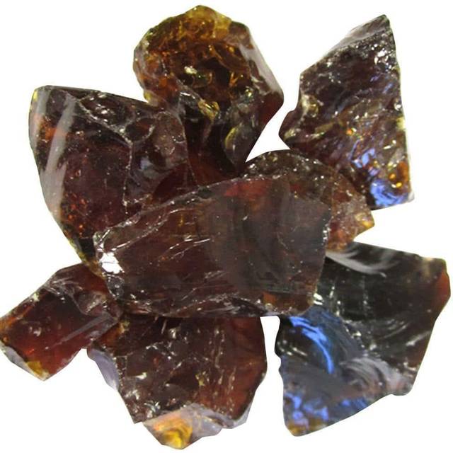AZ Patio Heaters Fire Pit Fire Glass in Amber, 10 Pounds