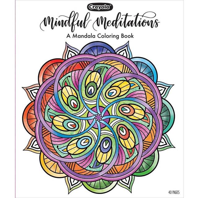 Crayola Mandala Coloring Book  Mindful Meditations  40 Premium Coloring Pages  Gift  Multicolor