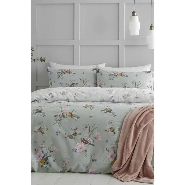 Catherine Lansfield Songbird Duvet Cover Set - Sage
