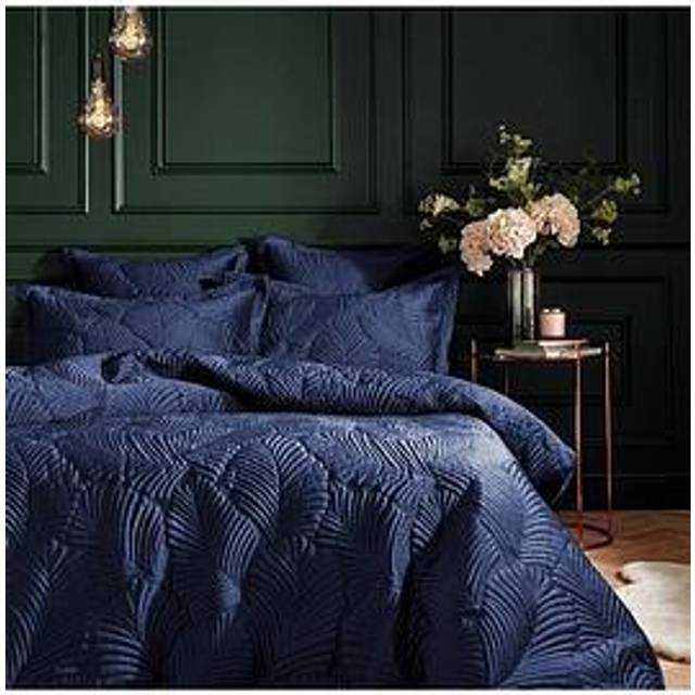 Paoletti Palmeria Double Navy Duvet Set - Blue