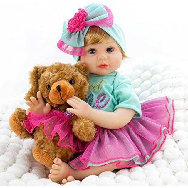 Milidool Reborn Baby Dolls  Realistic Newborn Baby Girl Doll  22 inch Lifelike Newborn Girl Doll Weighted Doll Girl with Feeding Toy Accessories Set