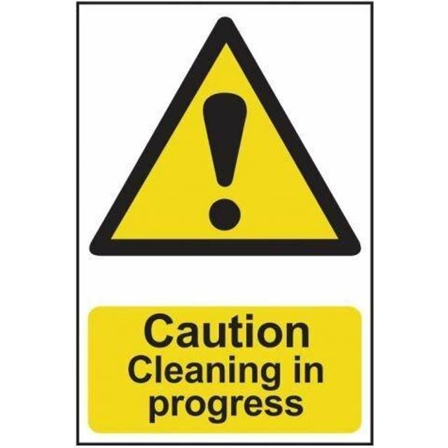 Scan Caution Cleaning In Progress Sign 200mm 300mm Standard