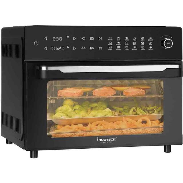 Innoteck Kitchen Pro 11L Digital Steam Air Fryer Oven - 9 Presets in 3 Modes- Real Steam (800W) , Air Fry , Steam+Air Fry (1550W)