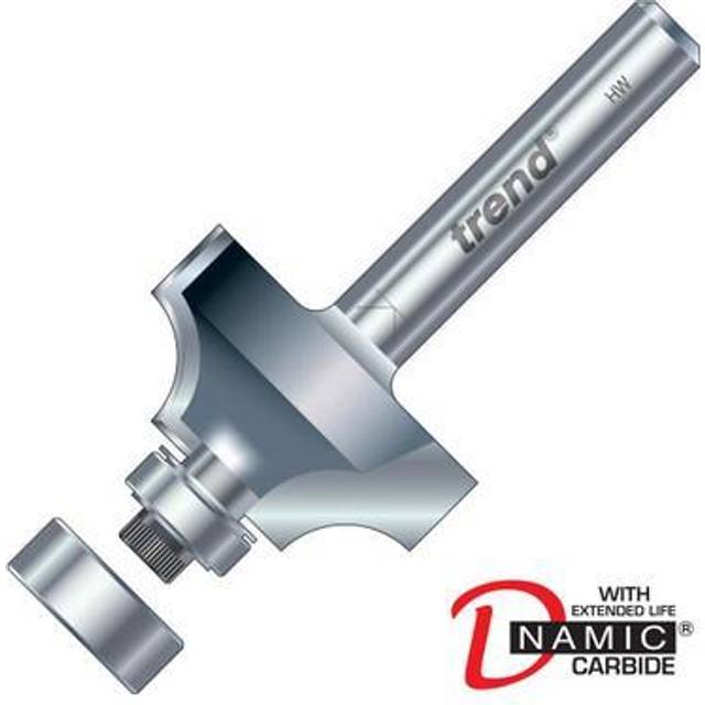 Trend 46/130X1/4TC 46/130 x 1/4 TCT Bearing Guided Ovolo & Round Over 6.3mm Radius