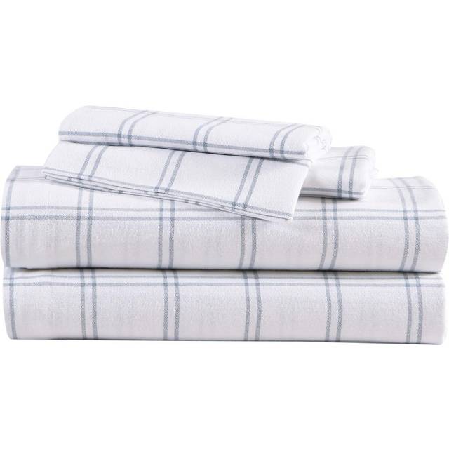 Eddie Bauer - King Sheets  Cotton Flannel Bedding Set  Brushed for Extra Softness  Cozy Home Decor Westridge Plaid  King