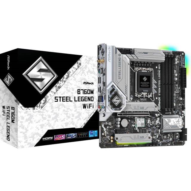 ASRock B760M Steel Legend WiFi mATX Motherboard for Intel LGA1700 CPUs