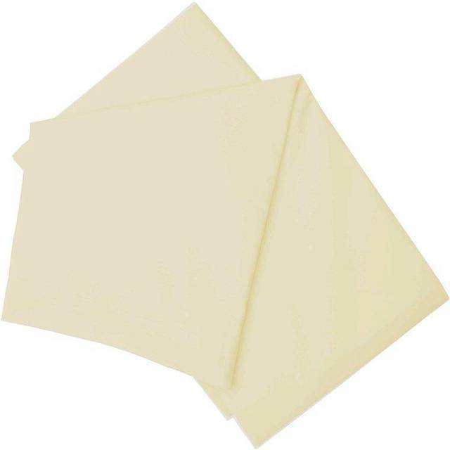 Belledorm Plain Dye Percale Flat Sheet - SINGLE, IVORY