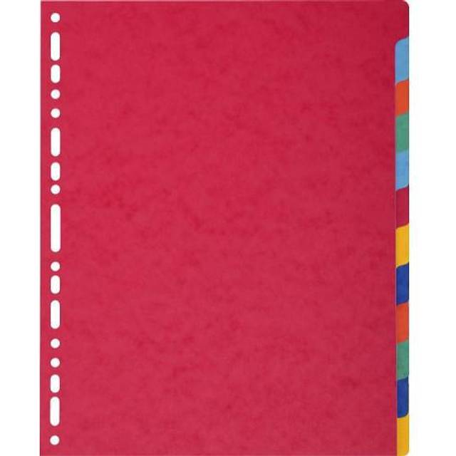 Exacompta Nature Future A4 Maxi Dividers, 400 gsm, 12 Part, Multi-Coloured