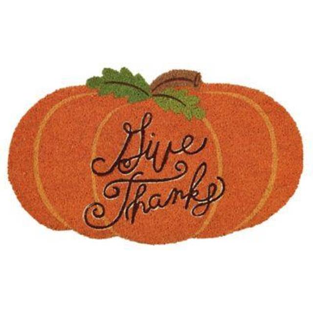 DII Give Thanks Pumpkin Doormat