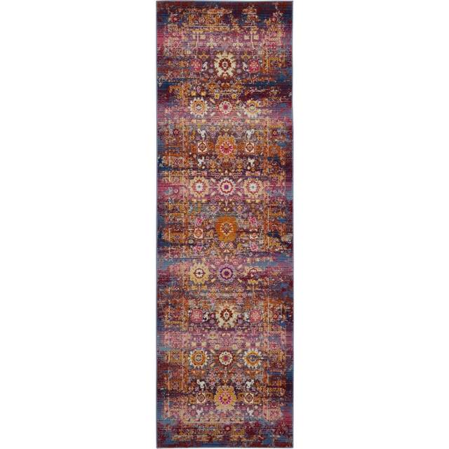 (61x183cm) Vintage Kashan Runners VKA03 by Nourison in Red Multi